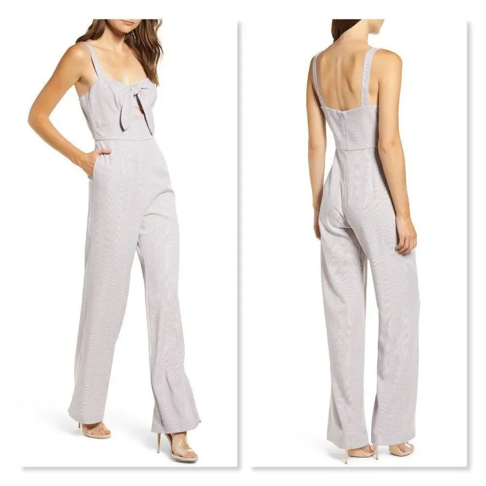 WAYF Roxy Glen Plaid Jumpsuit sz XXL